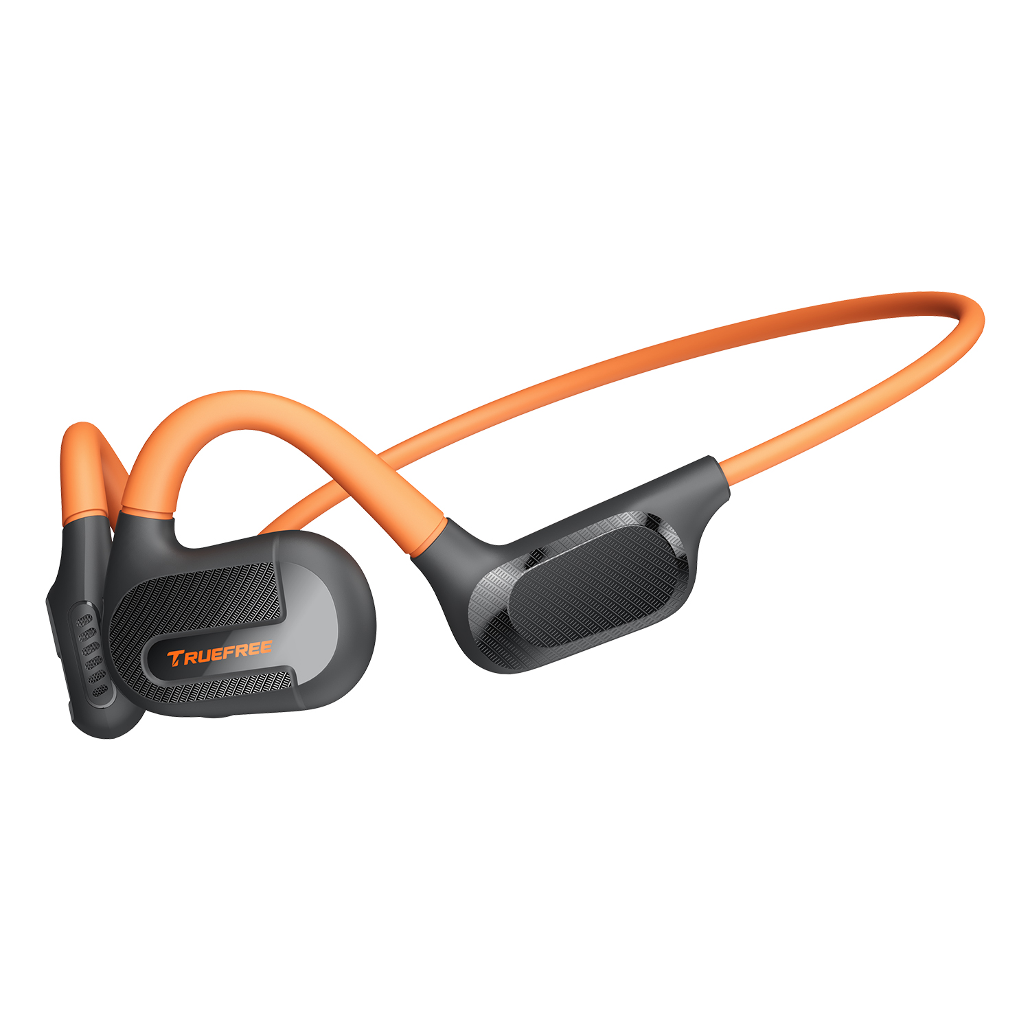 Truefree F2 Open-Ear-Kopfhörer, Air Conduction Bluetooth 5.3 Kabellose Kopfhörer für Sport, 15 Stunden Spielzeit, 16,2 mm verstärkter Bass, Dual-Mikrofon, Multipoint-Verbindung, App-Steuerung, Laufen, Radfahren