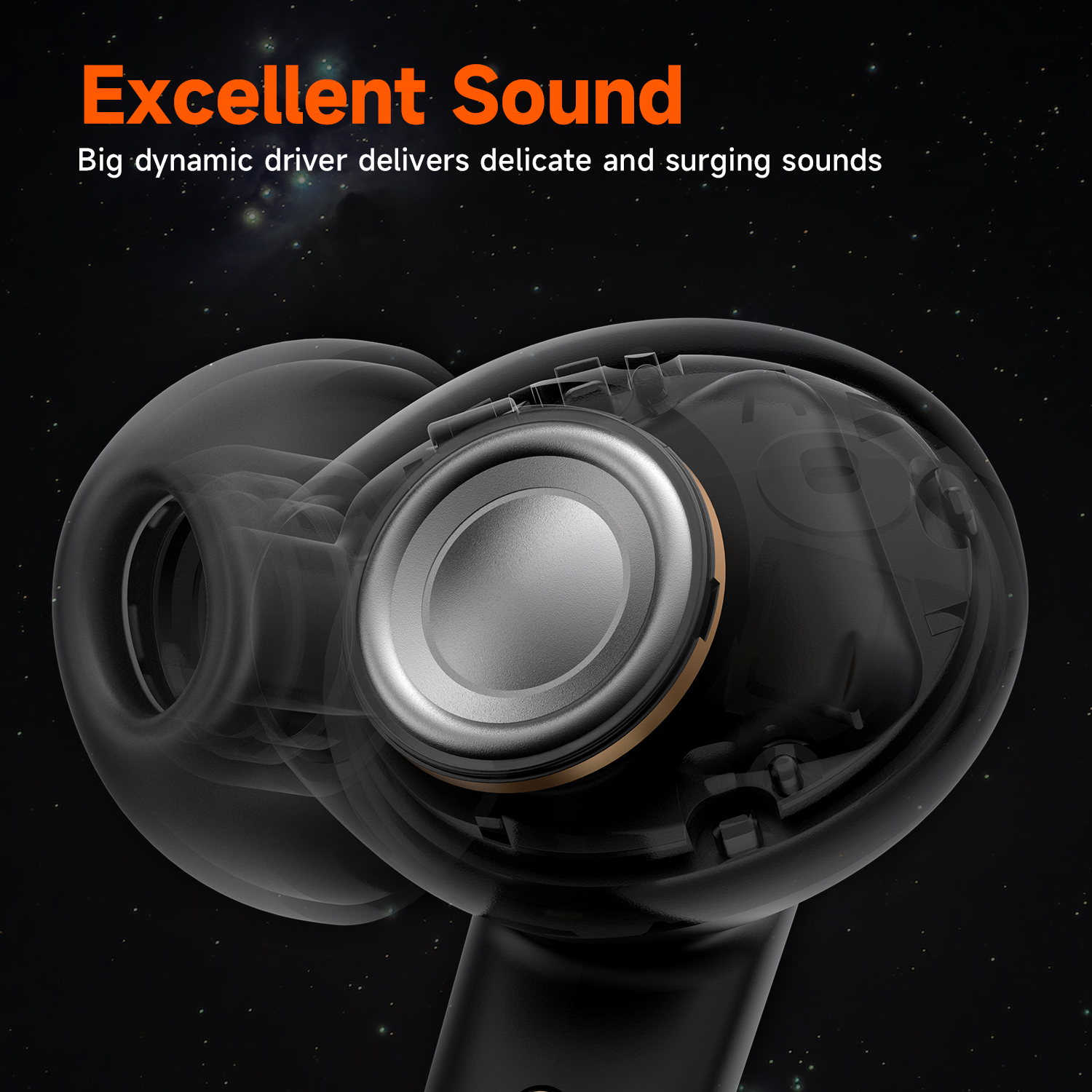 Truefree T2 Kabellose Ohrhörer, Bluetooth 5.3-Kopfhörer mit 4 Mikrofonen, Geräuschunterdrückung für iOS/Android/Laptop, Gaming/tiefe Bässe, 23 Stunden Spielzeit, mehrere Ohrstöpsel (S/M/L)