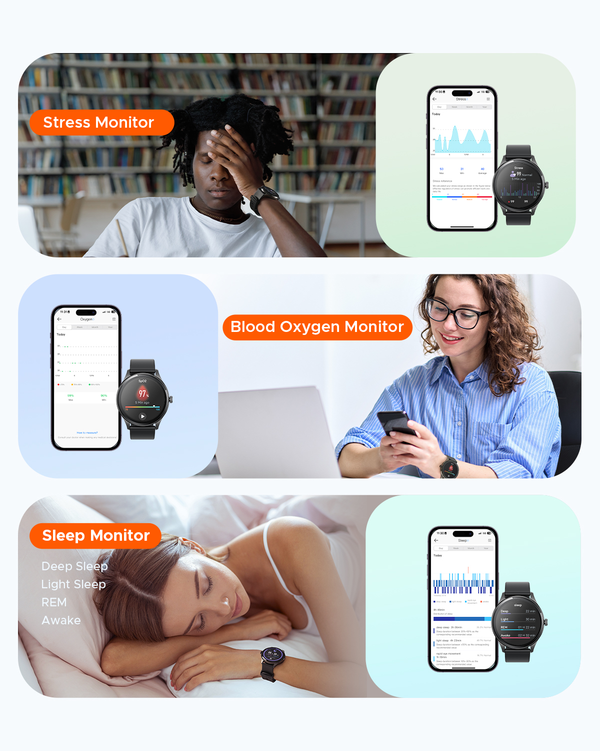 Truefree Watch GT2 Smartwatch mit Bluetooth-Anrufen, intelligenten Benachrichtigungen, Fitness-Tracker mit über 100 Sportmodi, Blutsauerstoff-, Herzfrequenz-, Schlaf-, Stress-Gesundheitsmonitor, DIY-Zifferblätter, IP68 wasserdicht