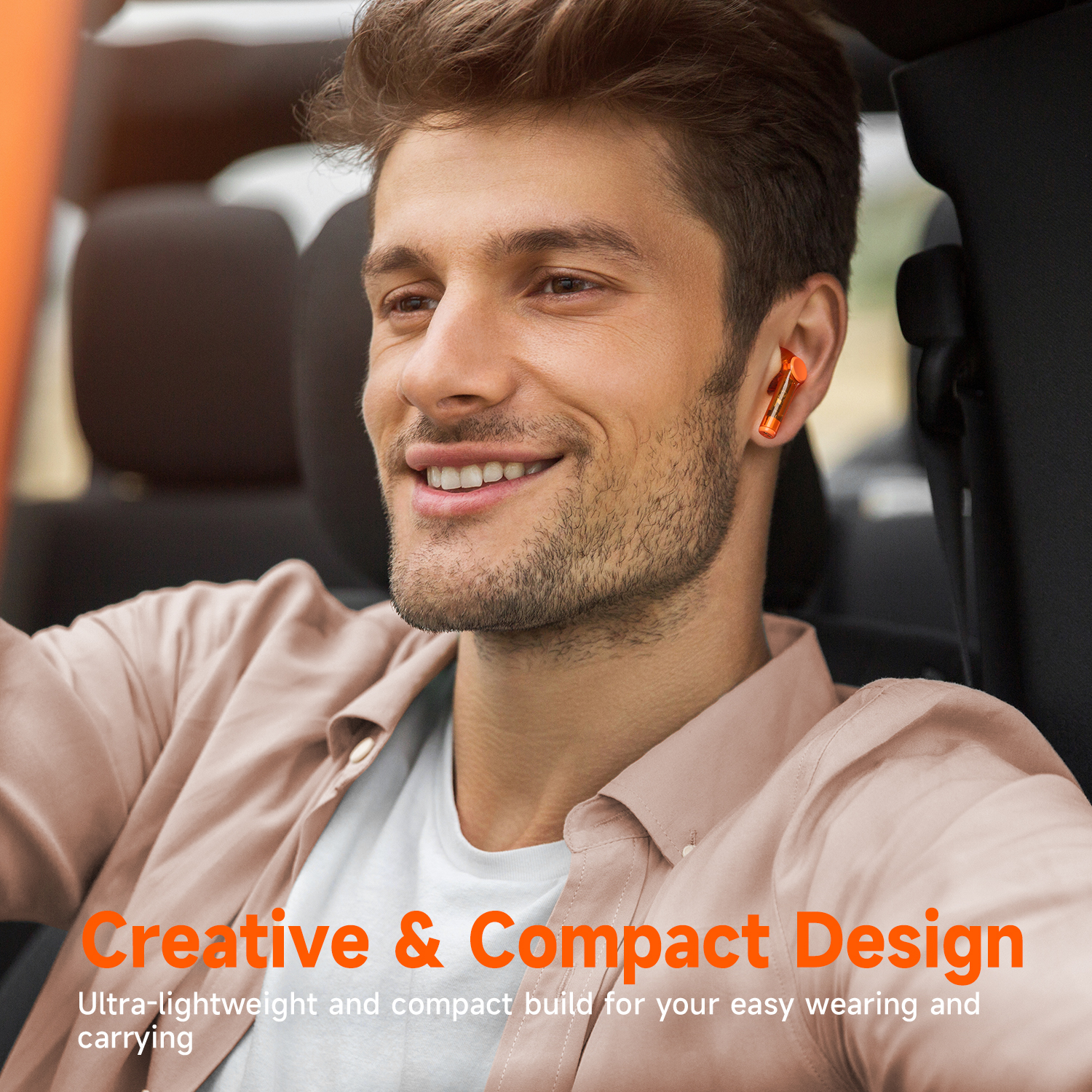 Truefree T3 Kabellose Ohrhörer, halboffene Bluetooth 5.3-Kopfhörer mit KI-Rauschunterdrückung für Anrufe, 28 Stunden Spielzeit, 13-mm-Treiber, 40-ms-Spielmodus, transparentes Design