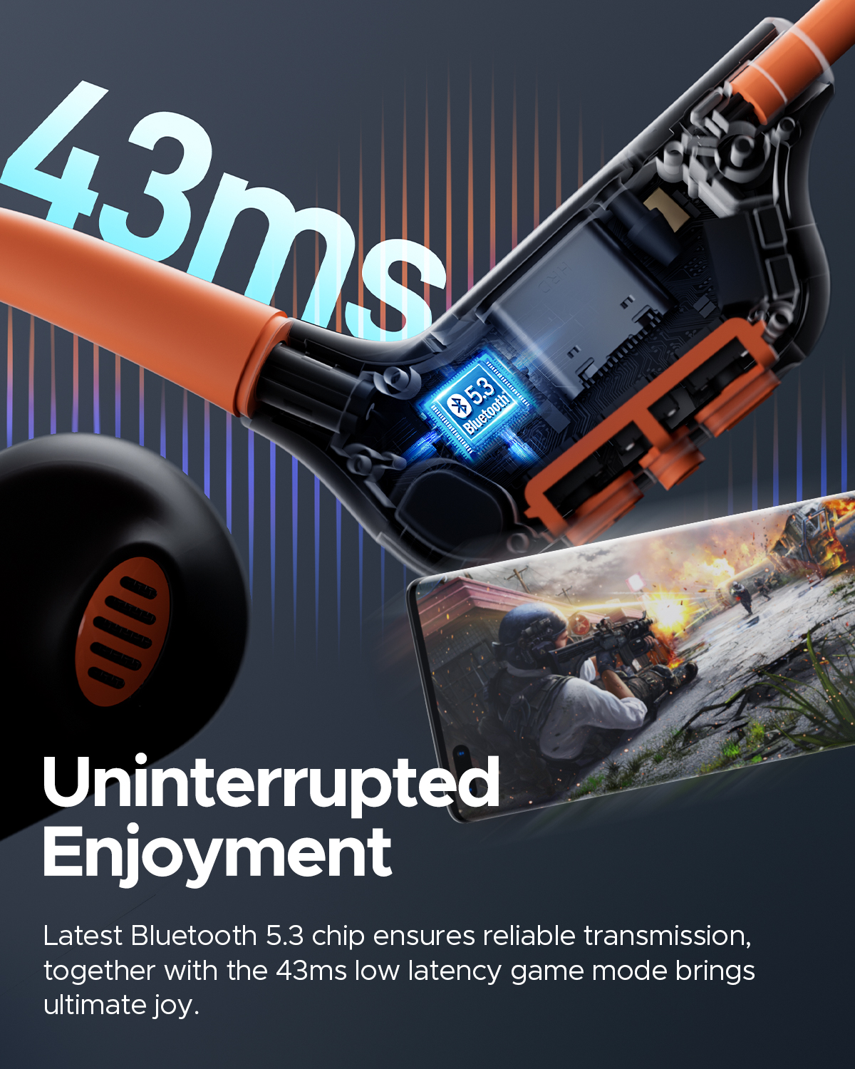 Truefree F2 Open-Ear-Kopfhörer, Air Conduction Bluetooth 5.3 Kabellose Kopfhörer für Sport, 15 Stunden Spielzeit, 16,2 mm verstärkter Bass, Dual-Mikrofon, Multipoint-Verbindung, App-Steuerung, Laufen, Radfahren