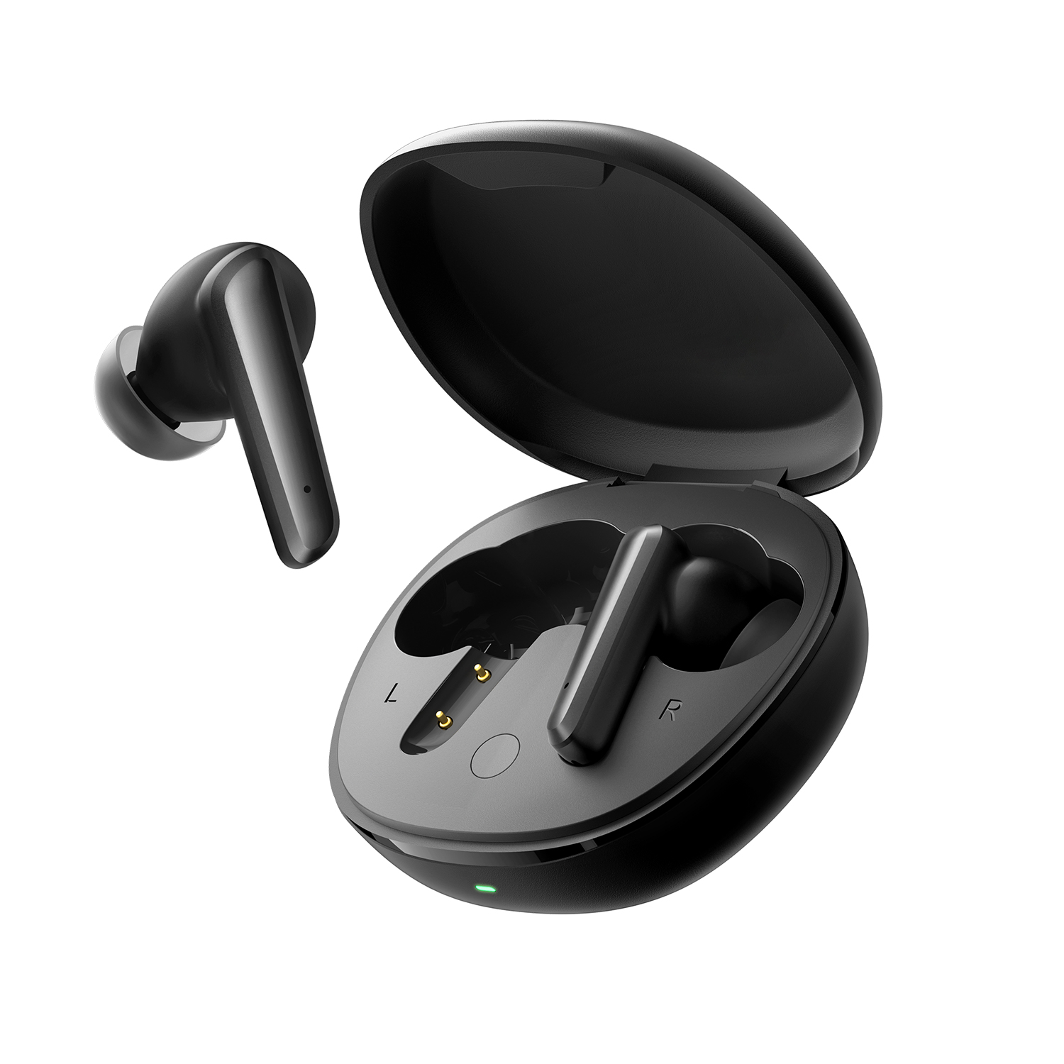 Truefree T2 Kabellose Ohrhörer, Bluetooth 5.3-Kopfhörer mit 4 Mikrofonen, Geräuschunterdrückung für iOS/Android/Laptop, Gaming/tiefe Bässe, 23 Stunden Spielzeit, mehrere Ohrstöpsel (S/M/L)