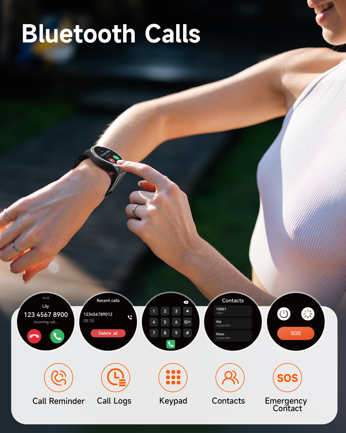 TRUEFREE Watch1 Smart Watch für Männer und Frauen, 1,53-Zoll-Fitnesstracker, Herzfrequenz-, SpO2-, Schlaf- und Stressmonitor, 127 Sportmodi, IP68 wasserdicht, Anruf- und Nachrichtenunterstützung für iPhone und Android