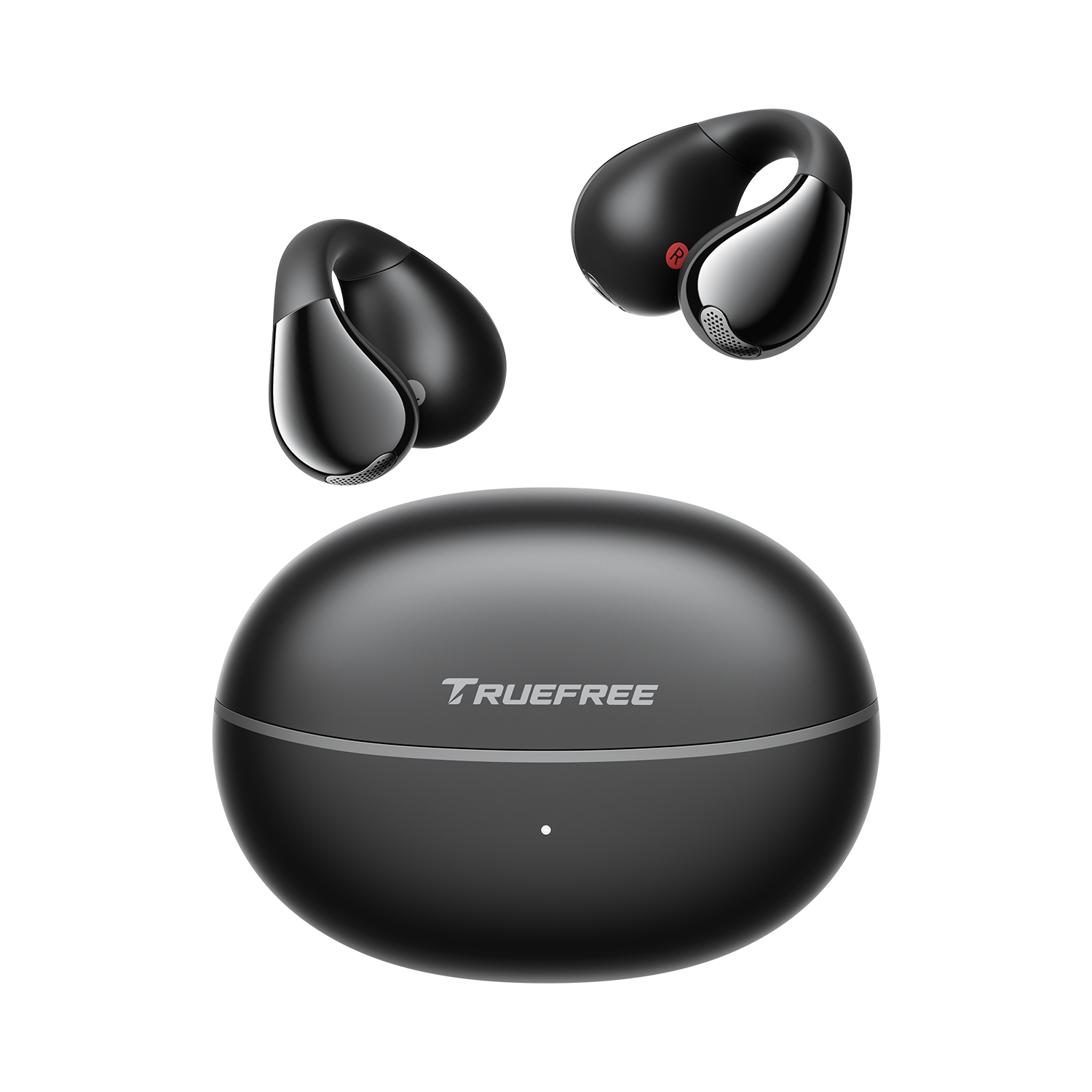 Truefree B1 Clip-On Kabellose Ohrhörer, Bluetooth 5.4, Räumlicher Klang, 10.8mm Treiber, 25H Wiedergabezeit, Klare Anrufe, Multipoint, App-Anpassbar