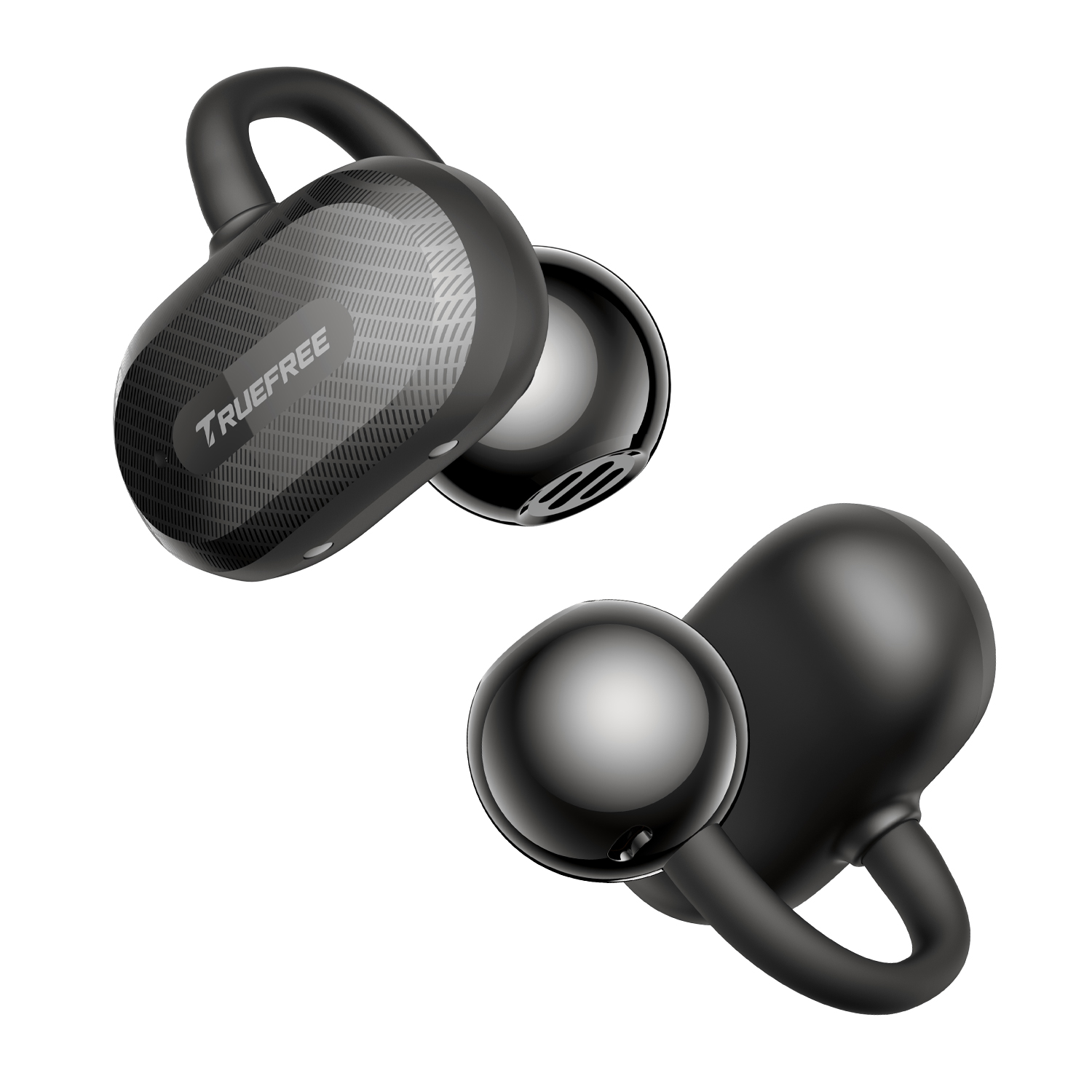 Truefree C10 Clip-On Kabellose Ohrhörer, Bluetooth 5.4, 12mm Treiber, Räumlicher Klang, 28H Spielzeit, IPX5, AI-ENC Anrufe, Dual-Verbindung, App-Anpassung